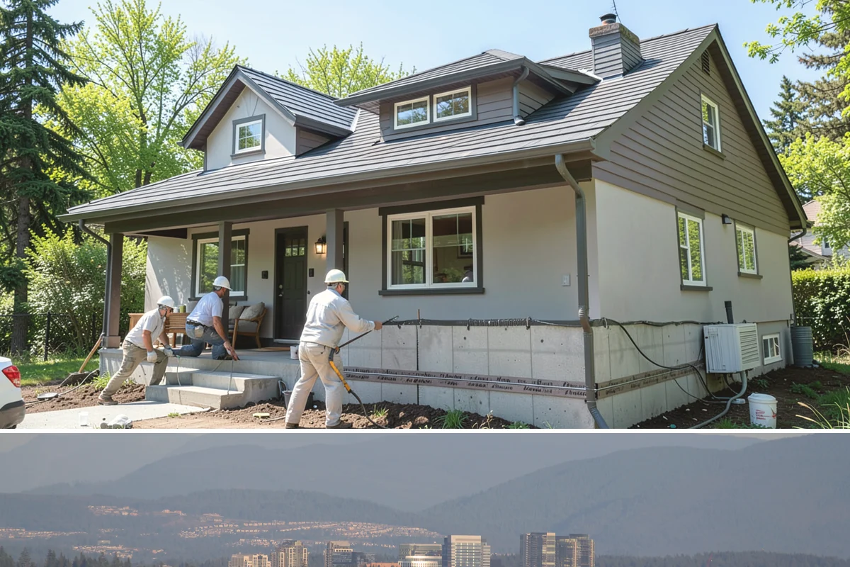 Picture Window Installation in Medina, King County, WA - Large fixed units are easiest to set and seal during calm, dry weather, though we protect the opening in any conditions.