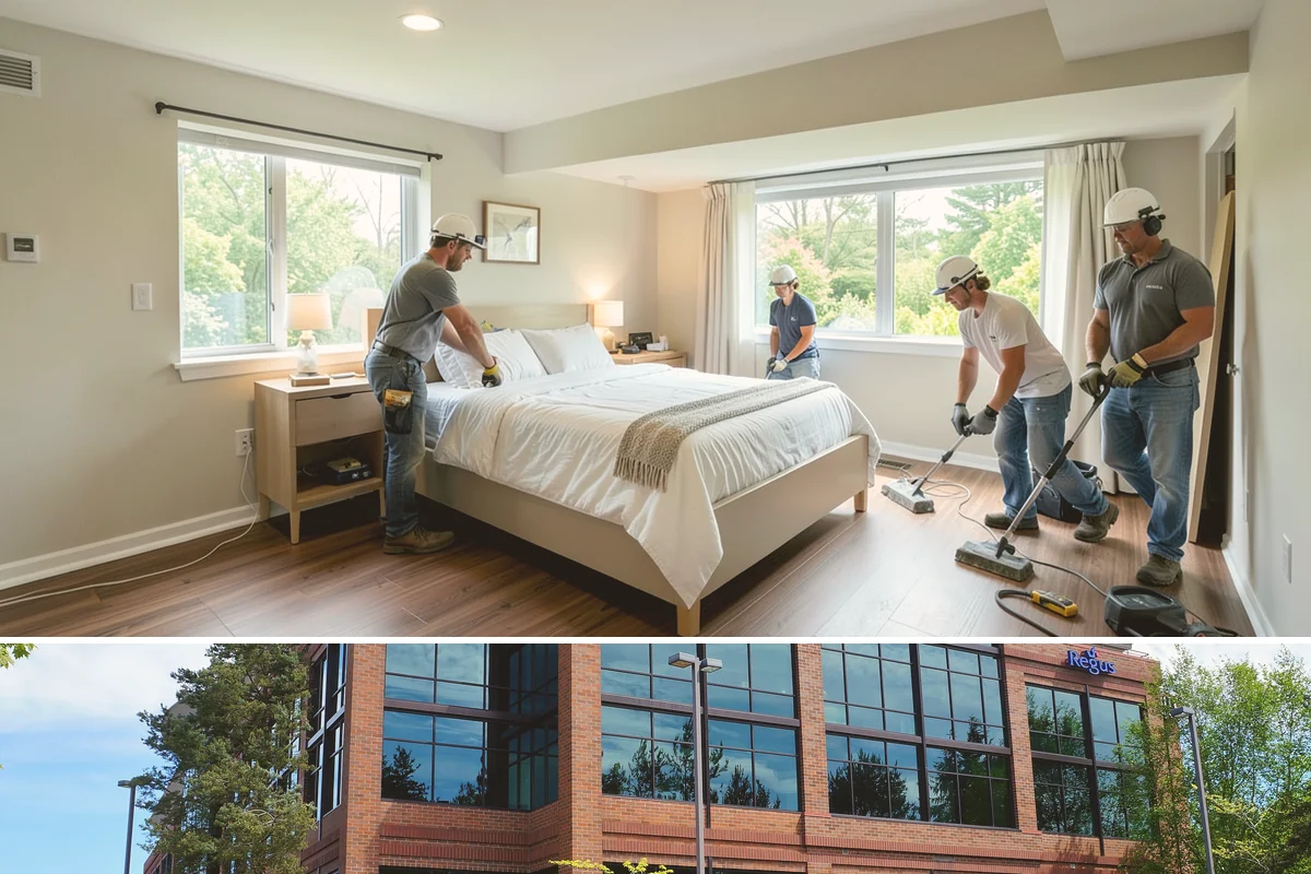 Picture Window Installation in Mountlake Terrace, Snohomish County, WA - Large fixed units are easiest to set and seal during calm, dry weather, though we protect the opening in any conditions.