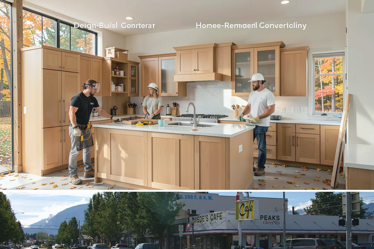 Picture Window Installation in North Bend, King County, WA - Large fixed units are easiest to set and seal during calm, dry weather, though we protect the opening in any conditions.