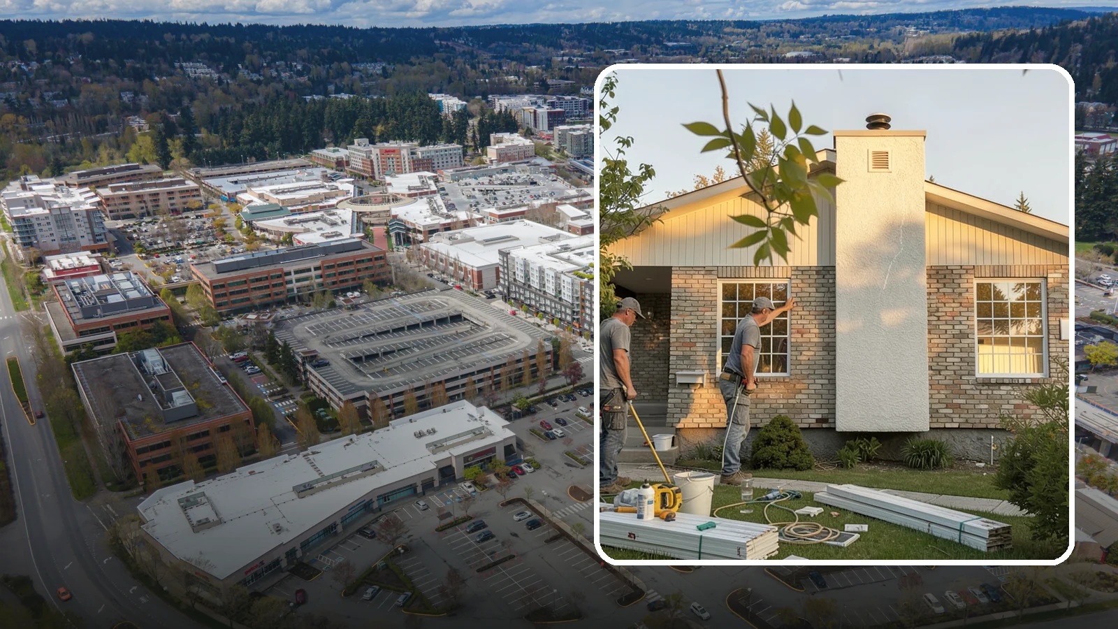 Picture Window Installation in Redmond, King County, WA - Installing large fixed picture windows that frame the view and flood your rooms with Pacific Northwest light.