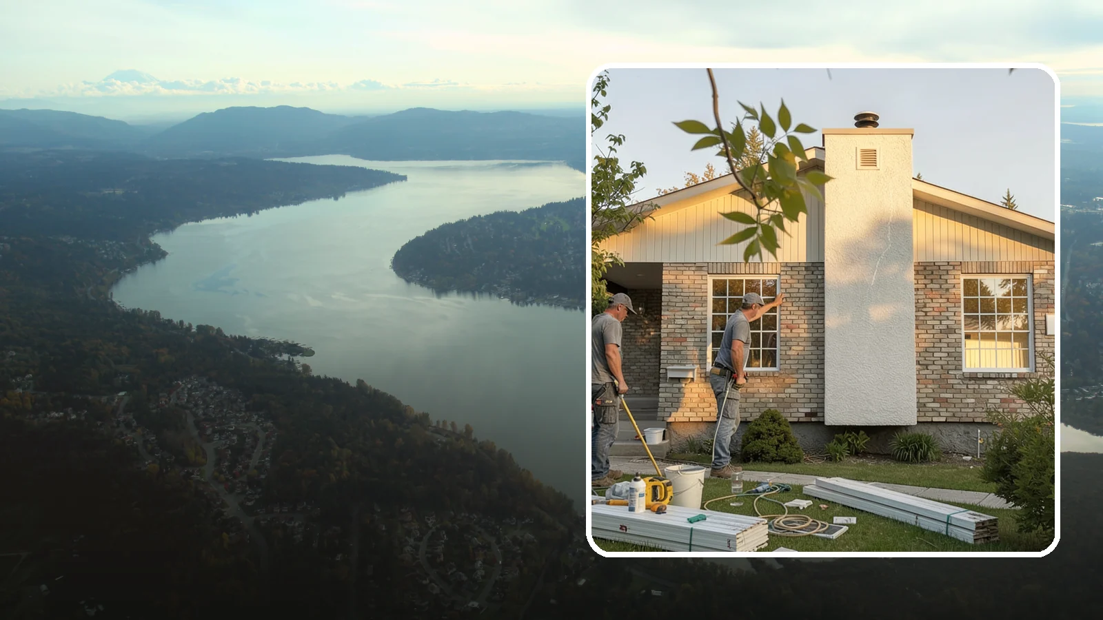 Picture Window Installation in Sammamish, King County, WA - Installing large fixed picture windows that frame the view and flood your rooms with Pacific Northwest light.