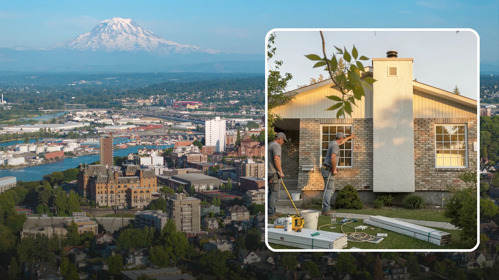 Picture Window Installation in Tacoma, Pierce County, WA - Installing large fixed picture windows that frame the view and flood your rooms with Pacific Northwest light.