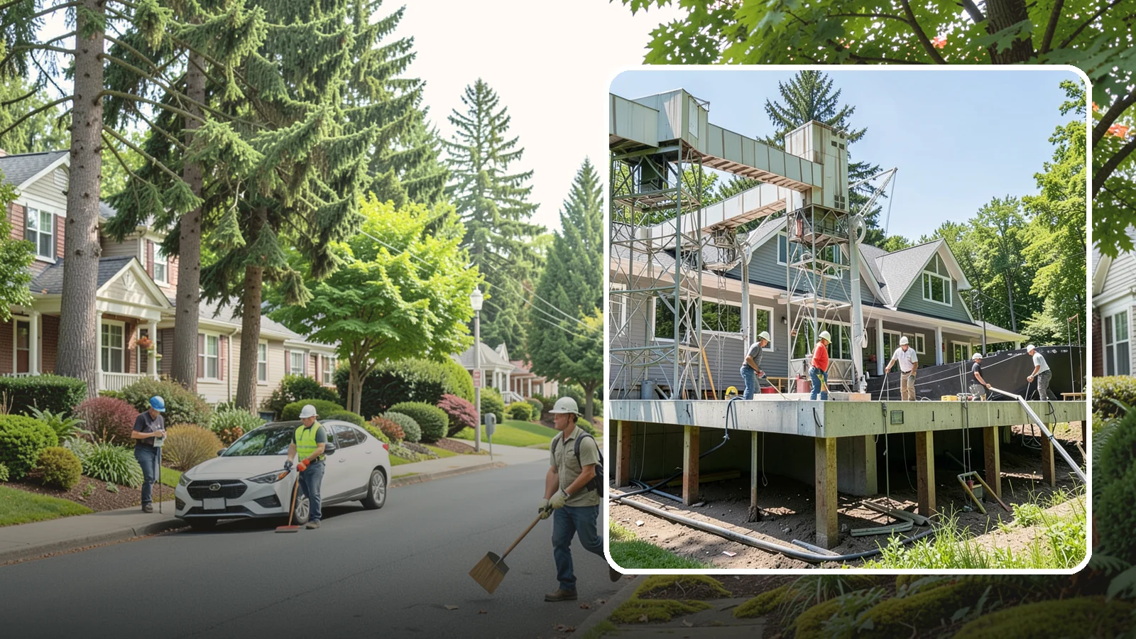 Pier and Beam Foundation in Beaux Arts Village, King County, WA - We build pier-and-beam foundations that support the home on posts and beams over an accessible, ventilated crawlspace.