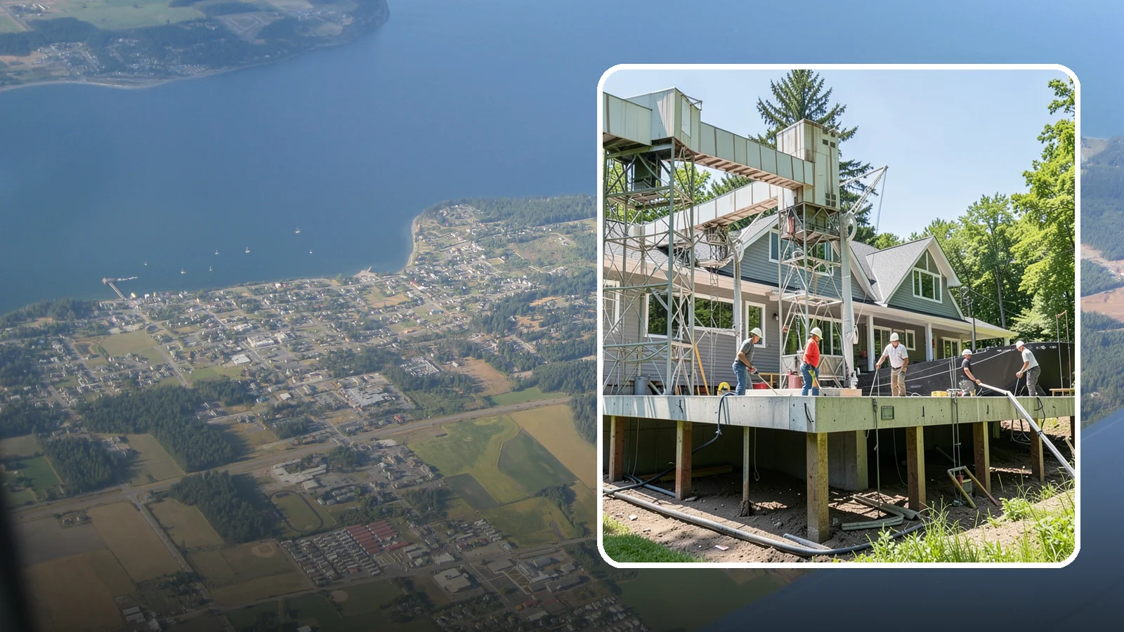 Pier and Beam Foundation in Coupeville, Island County, WA - We build pier-and-beam foundations that support the home on posts and beams over an accessible, ventilated crawlspace.