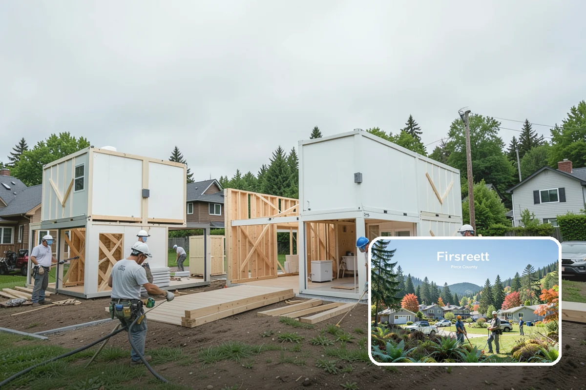 Pier and Beam Foundation in Fircrest, Pierce County, WA - Home supported on an engineered grid of piers and beams