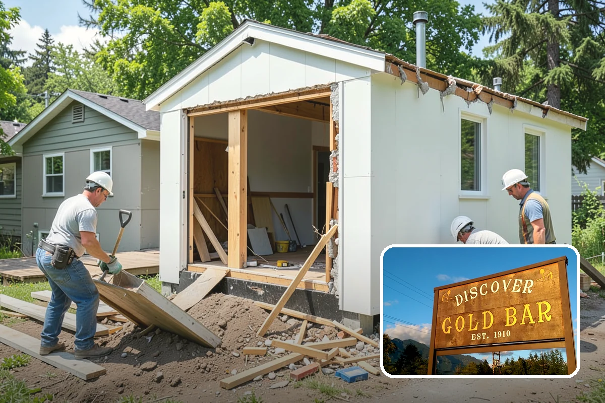 Pier and Beam Foundation in Gold Bar, Snohomish County, WA - Home supported on an engineered grid of piers and beams