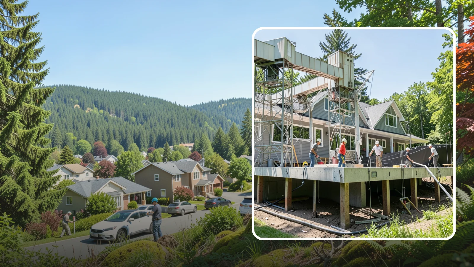 Pier and Beam Foundation in Index, Snohomish County, WA - We build pier-and-beam foundations that support the home on posts and beams over an accessible, ventilated crawlspace.