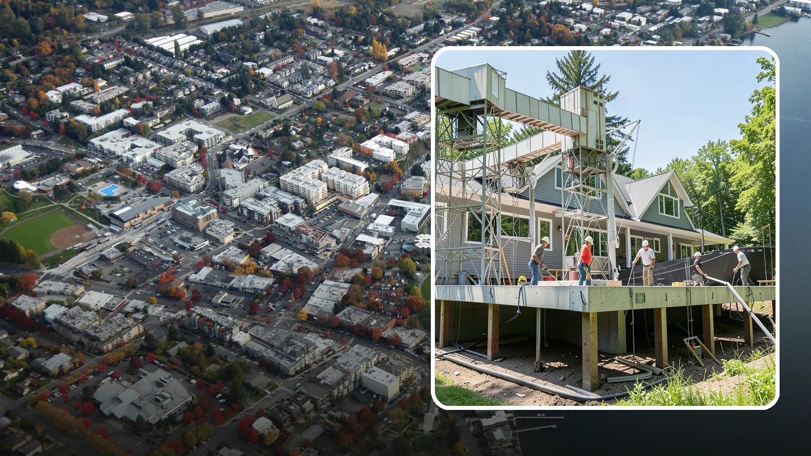 Pier and Beam Foundation in Kirkland, King County, WA - We build pier-and-beam foundations that support the home on posts and beams over an accessible, ventilated crawlspace.