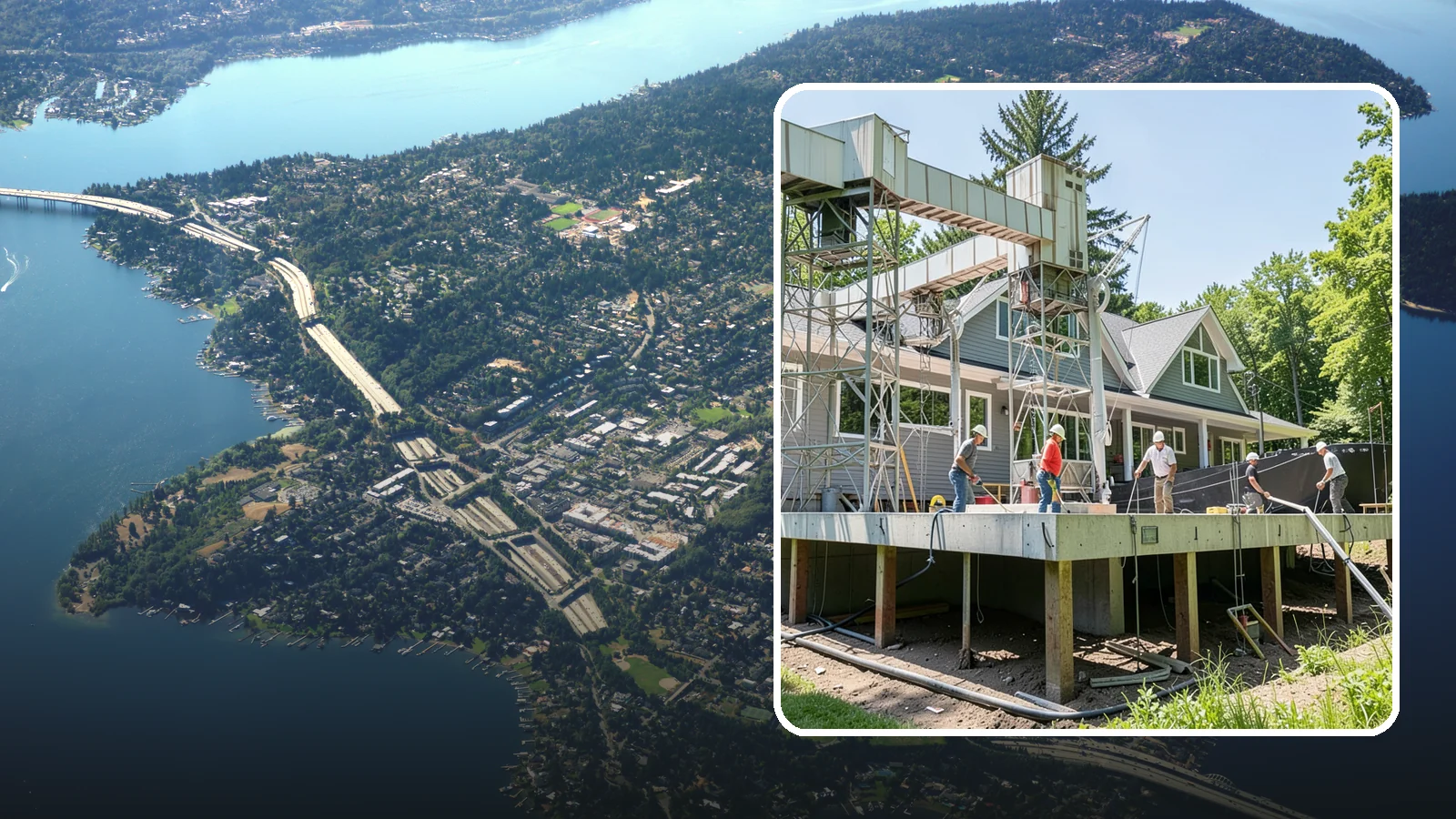 Pier and Beam Foundation in Mercer Island, King County, WA - We build pier-and-beam foundations that support the home on posts and beams over an accessible, ventilated crawlspace.