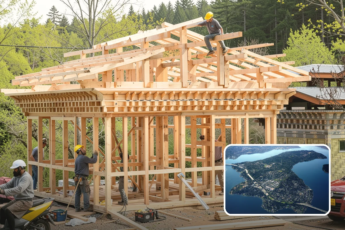 Pier and Beam Foundation in Mercer Island, King County, WA - Home supported on an engineered grid of piers and beams