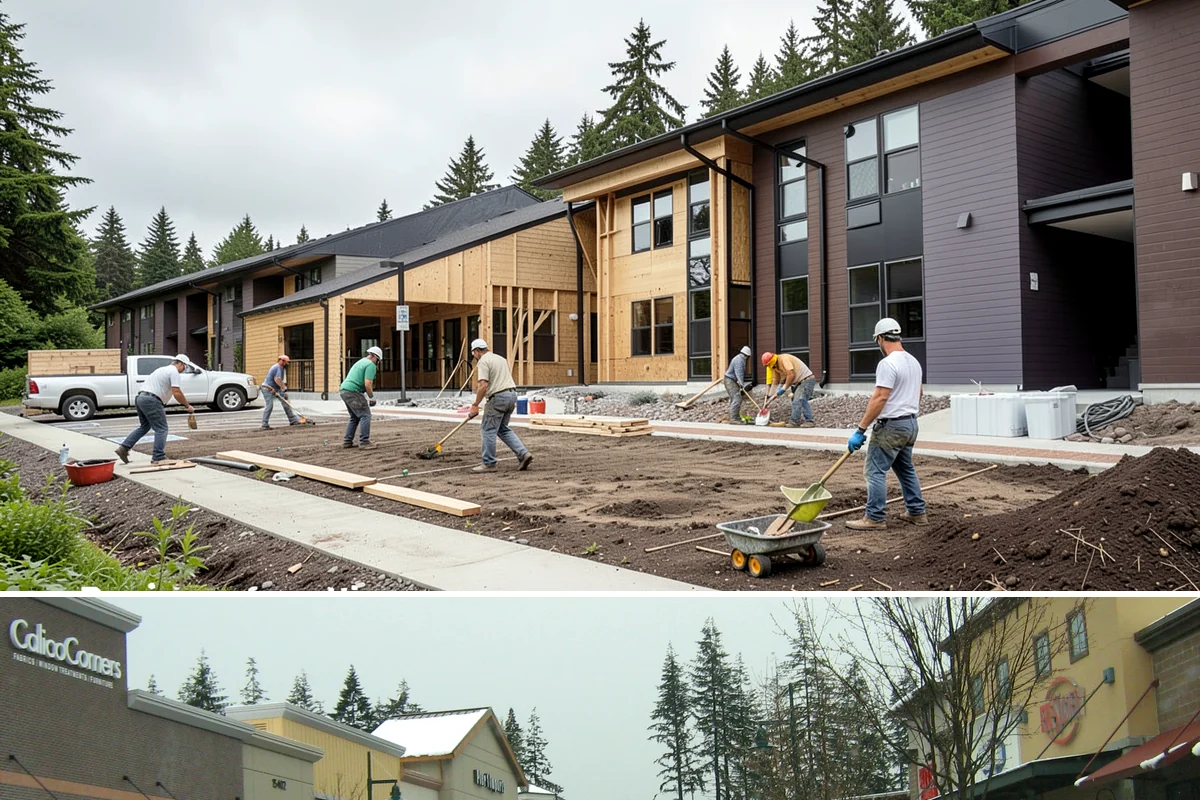 Pier and Beam Foundation in Mill Creek, Snohomish County, WA - Pier and footing pours are timed around drier conditions, while the elevated design itself helps the home shed the region's wet...