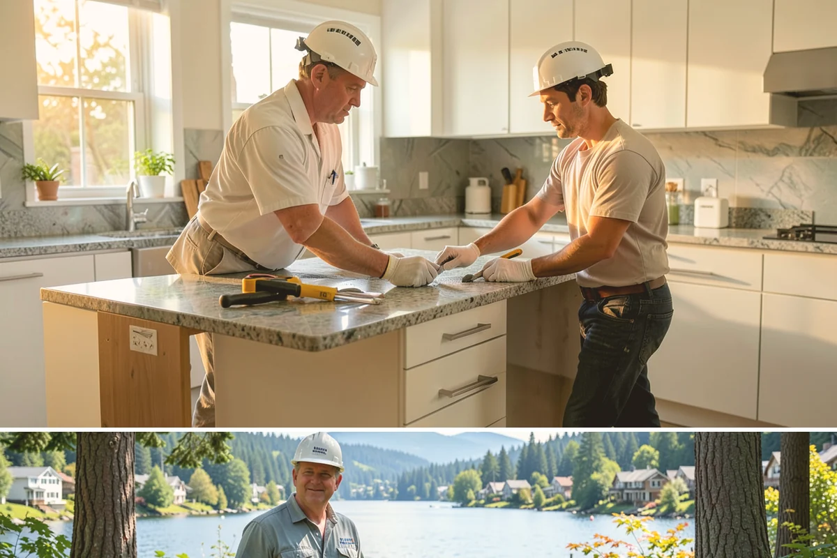 Pier and Beam Foundation in Milton, King County, WA - Pier and footing pours are timed around drier conditions, while the elevated design itself helps the home shed the region's wet...