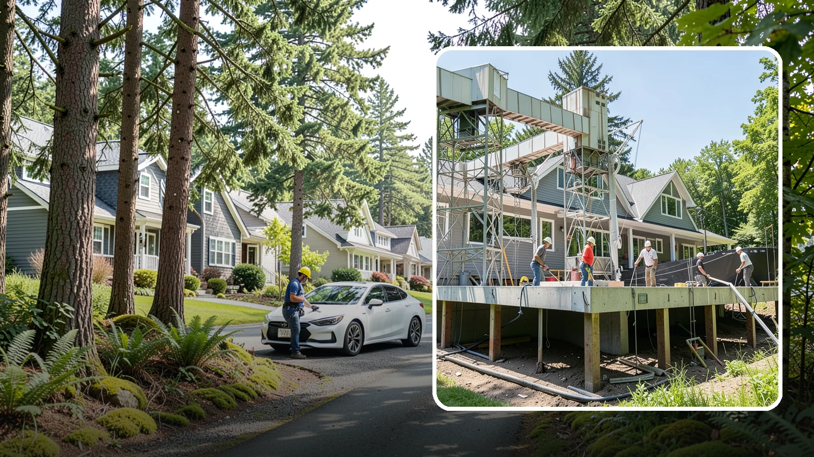Pier and Beam Foundation in Normandy Park, King County, WA - We build pier-and-beam foundations that support the home on posts and beams over an accessible, ventilated crawlspace.