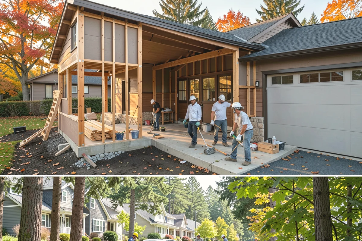 Pier and Beam Foundation in Normandy Park, King County, WA - Pier and footing pours are timed around drier conditions, while the elevated design itself helps the home shed the region's wet...