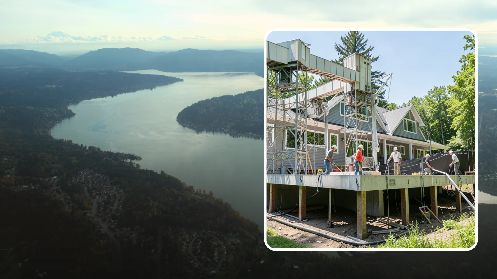 Pier and Beam Foundation in Sammamish, King County, WA - We build pier-and-beam foundations that support the home on posts and beams over an accessible, ventilated crawlspace.