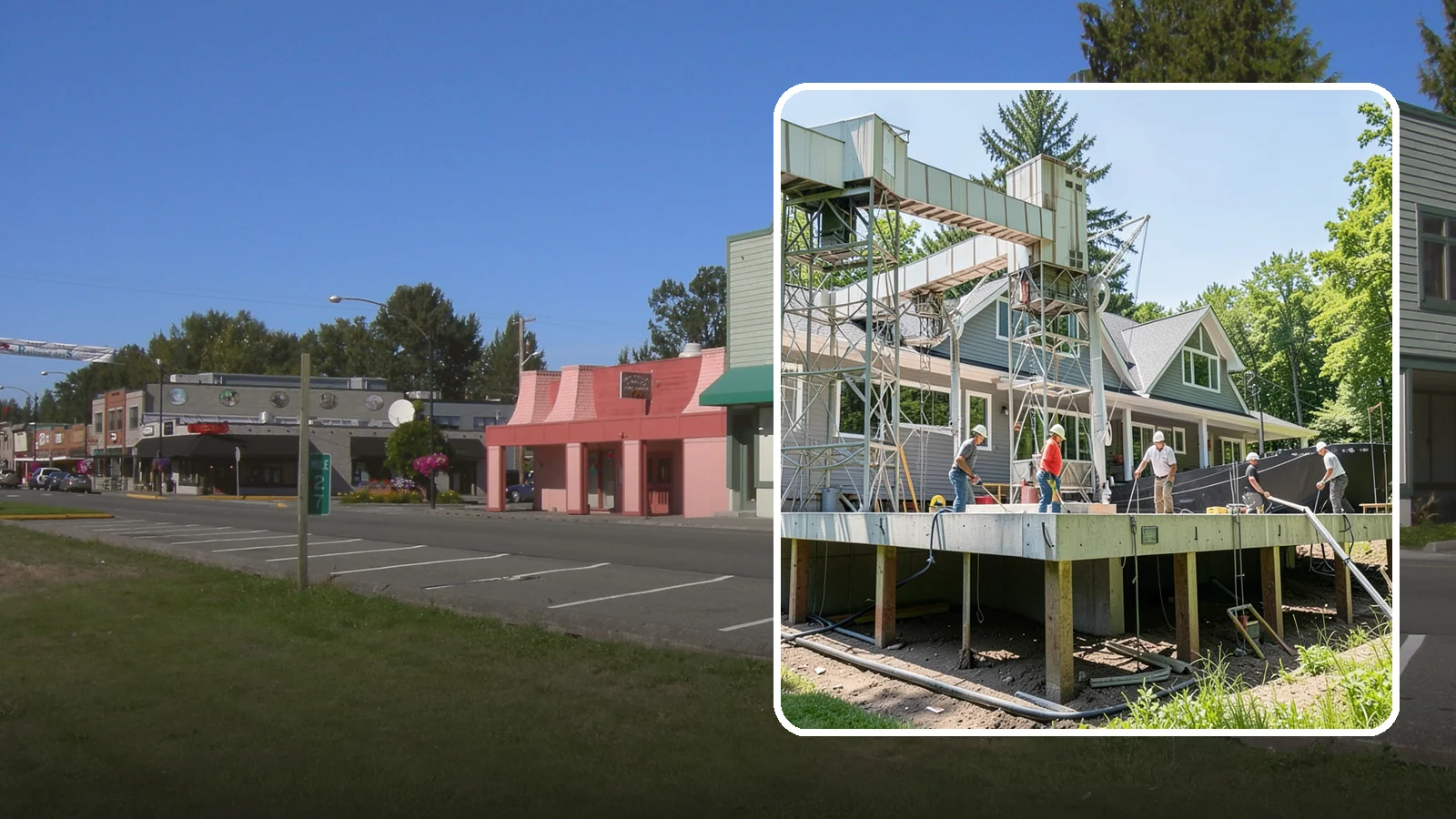 Pier and Beam Foundation in Snoqualmie, King County, WA - We build pier-and-beam foundations that support the home on posts and beams over an accessible, ventilated crawlspace.