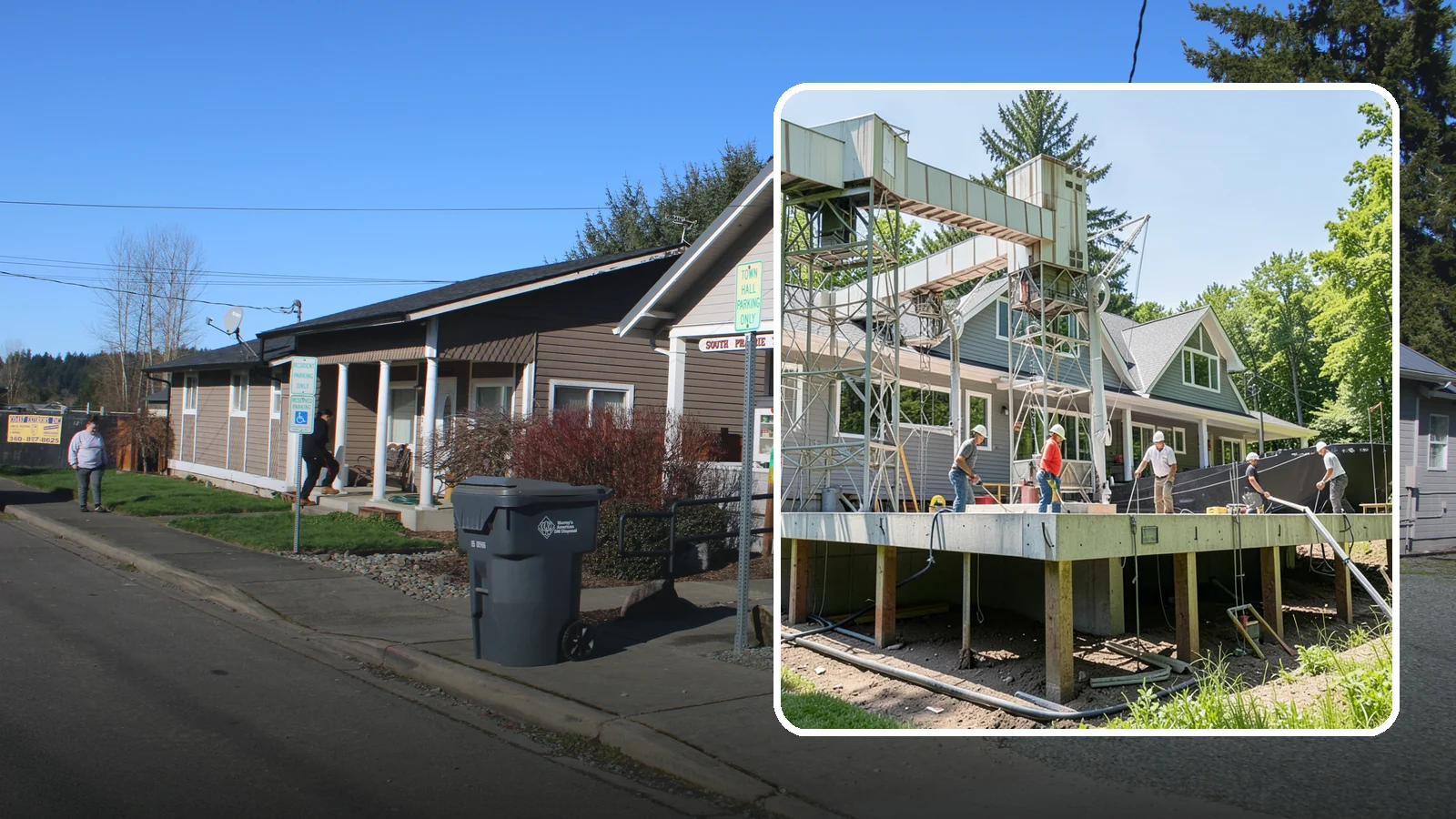 Pier and Beam Foundation in South Prairie, Pierce County, WA - We build pier-and-beam foundations that support the home on posts and beams over an accessible, ventilated crawlspace.