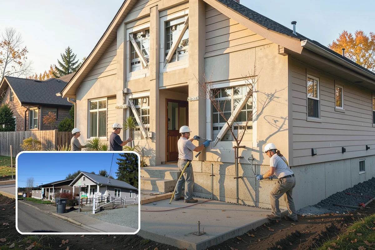 Pier and Beam Foundation in South Prairie, Pierce County, WA - Home supported on an engineered grid of piers and beams