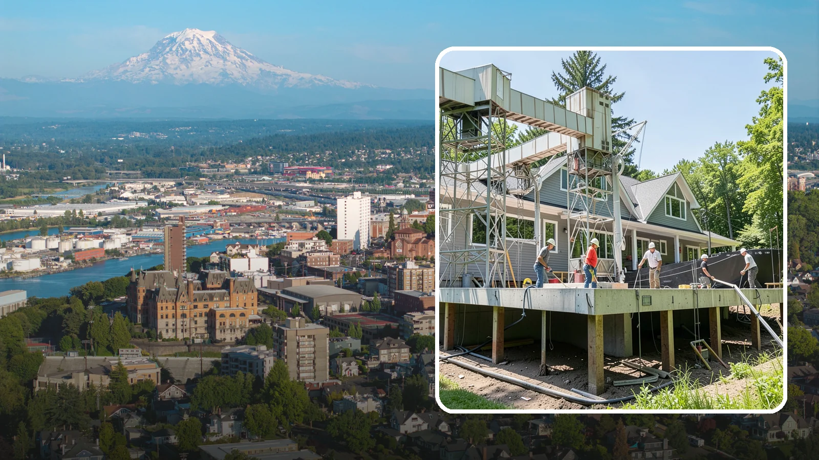 Pier and Beam Foundation in Tacoma, Pierce County, WA - We build pier-and-beam foundations that support the home on posts and beams over an accessible, ventilated crawlspace.