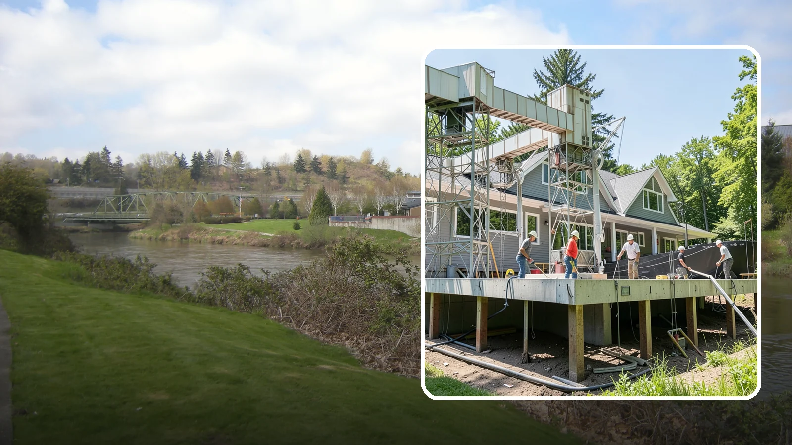 Pier and Beam Foundation in Tukwila, King County, WA - We build pier-and-beam foundations that support the home on posts and beams over an accessible, ventilated crawlspace.