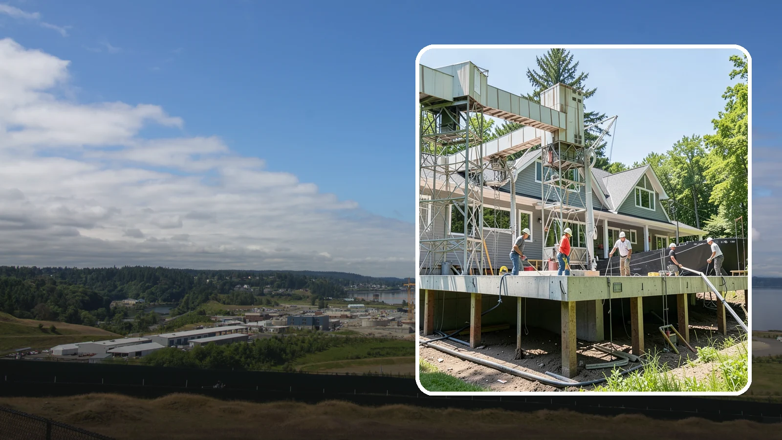 Pier and Beam Foundation in University Place, Pierce County, WA - We build pier-and-beam foundations that support the home on posts and beams over an accessible, ventilated crawlspace.