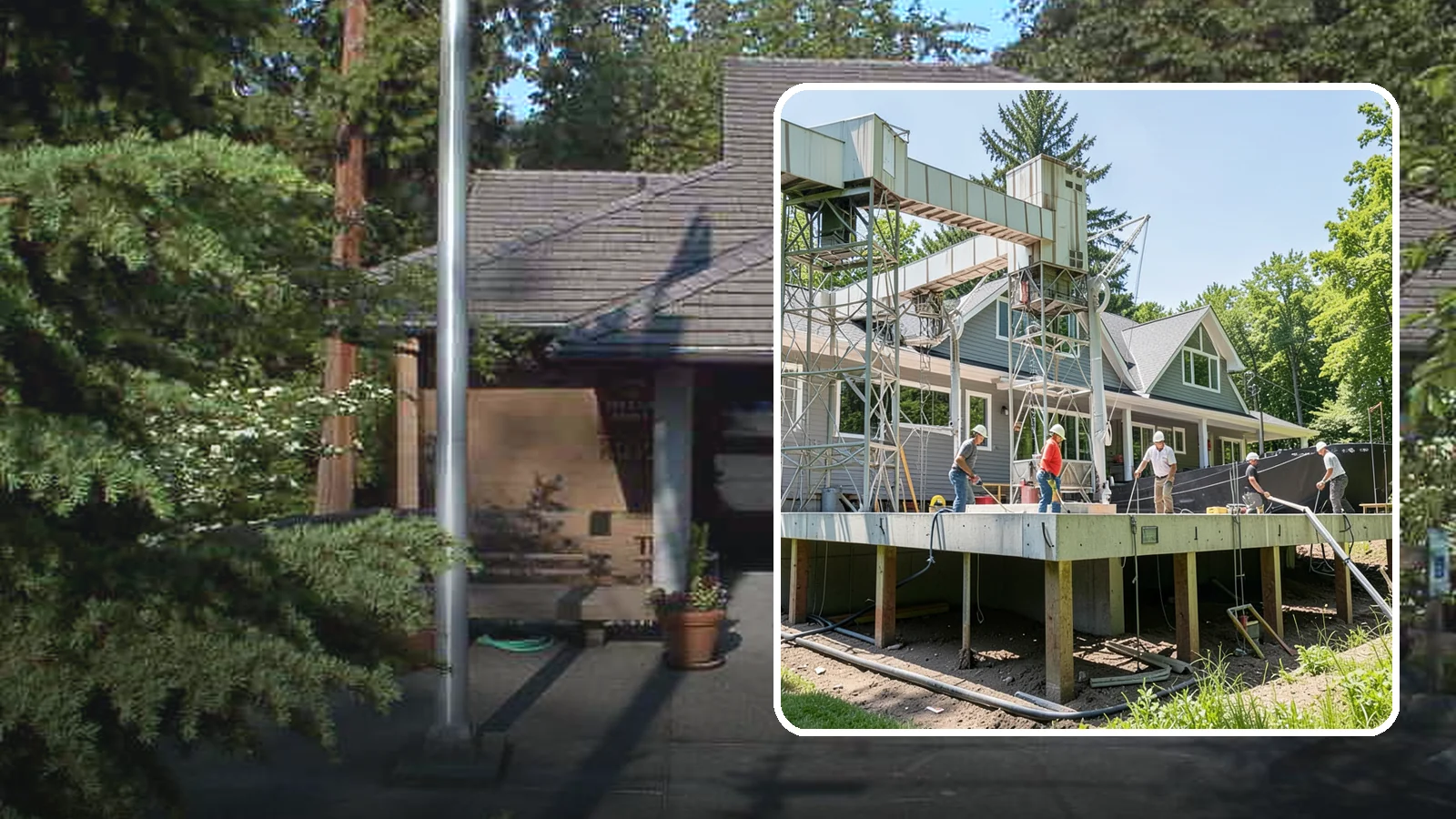 Pier and Beam Foundation in Yarrow Point, King County, WA - We build pier-and-beam foundations that support the home on posts and beams over an accessible, ventilated crawlspace.