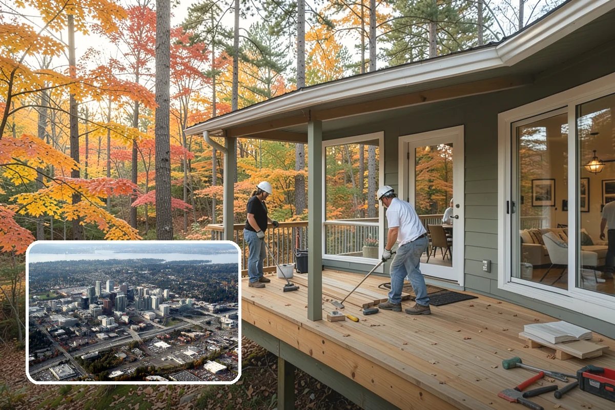 Platform Lift Installation in Bellevue, King County, WA - Bridges elevation changes where ramps are impractical
