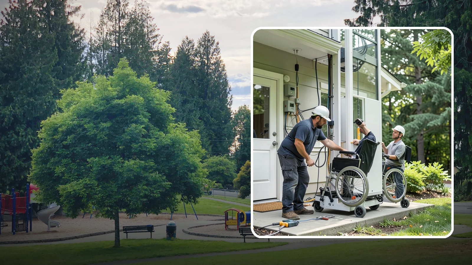 Platform Lift Installation in Bonney Lake, Pierce County, WA - We install vertical platform lifts that raise wheelchairs and walkers between levels with ease.