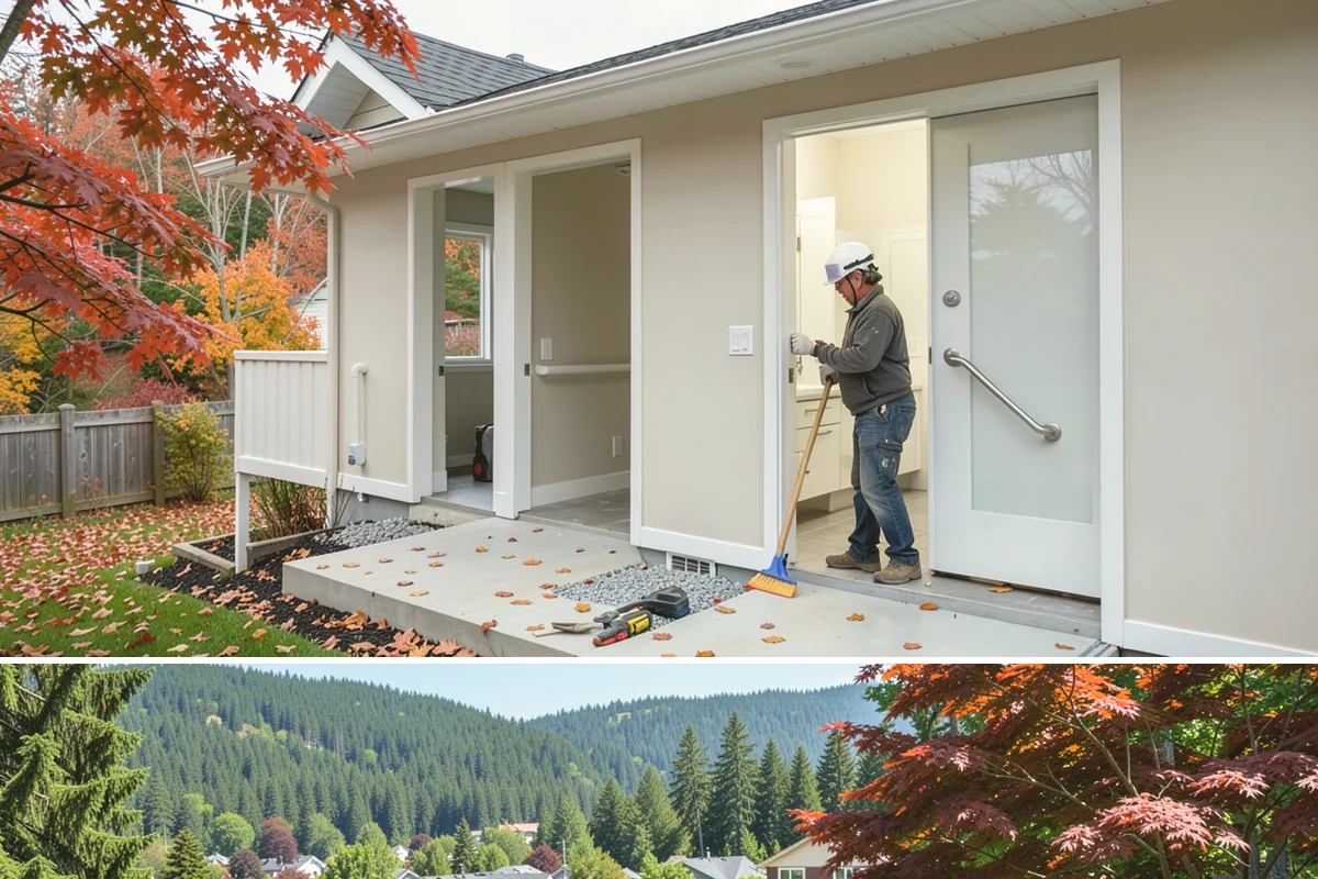 Platform Lift Installation in Index, Snohomish County, WA - Outdoor platform lifts install best in drier months when concrete pads cure reliably, while indoor units fit any season.