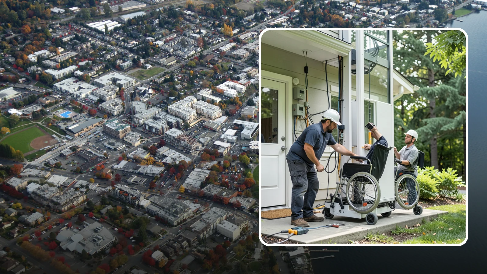 Platform Lift Installation in Kirkland, King County, WA - We install vertical platform lifts that raise wheelchairs and walkers between levels with ease.