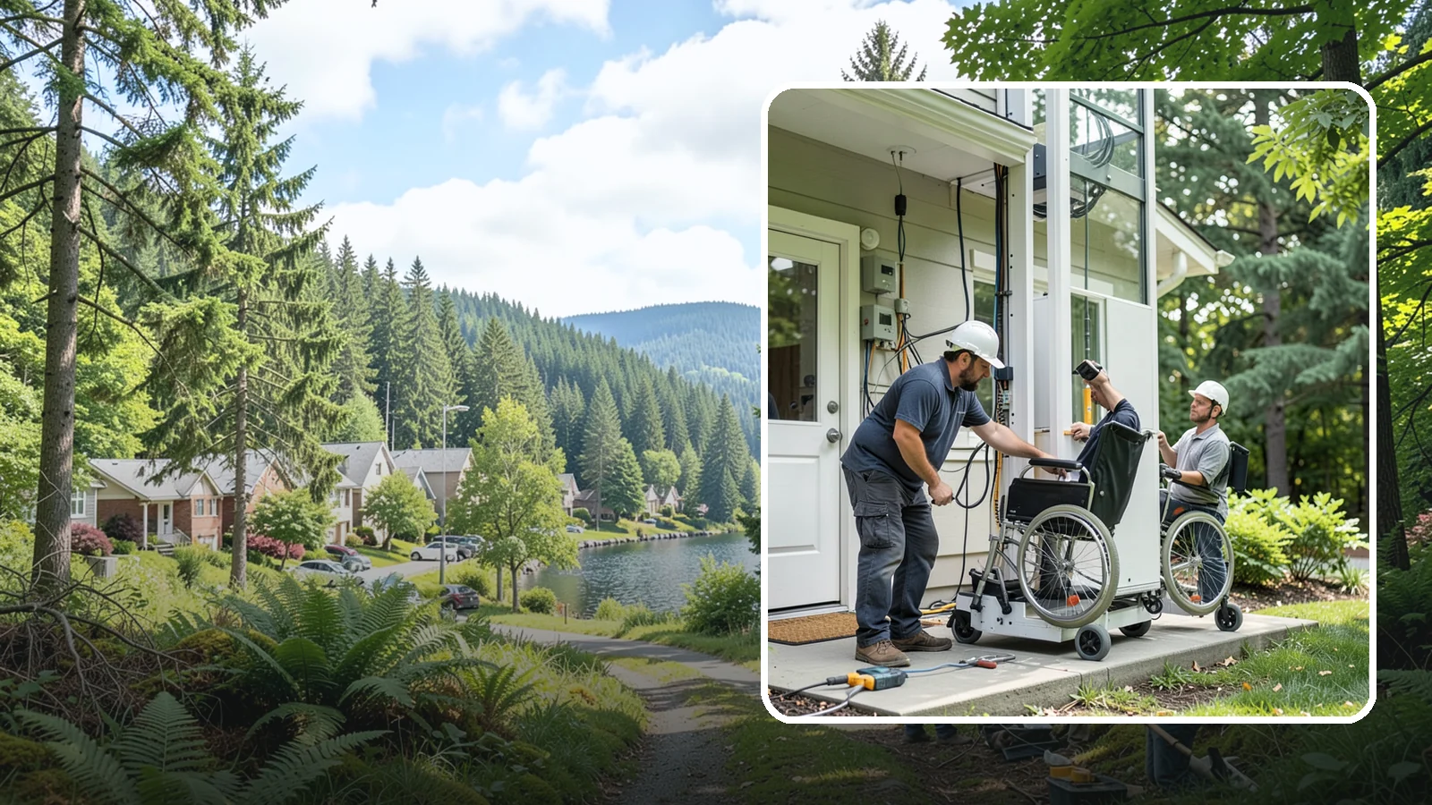 Platform Lift Installation in Lake Forest Park, King County, WA - We install vertical platform lifts that raise wheelchairs and walkers between levels with ease.