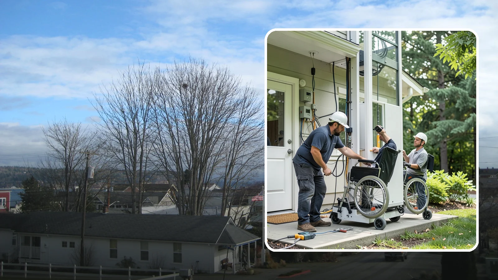 Platform Lift Installation in Langley, Island County, WA - We install vertical platform lifts that raise wheelchairs and walkers between levels with ease.