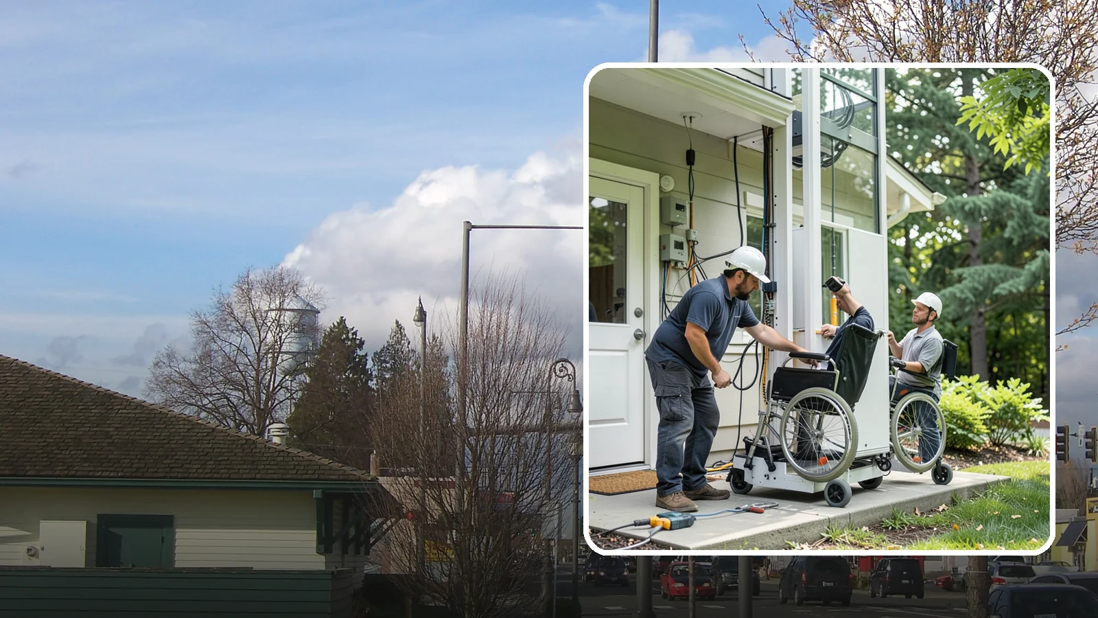 Platform Lift Installation in Marysville, Snohomish County, WA - We install vertical platform lifts that raise wheelchairs and walkers between levels with ease.