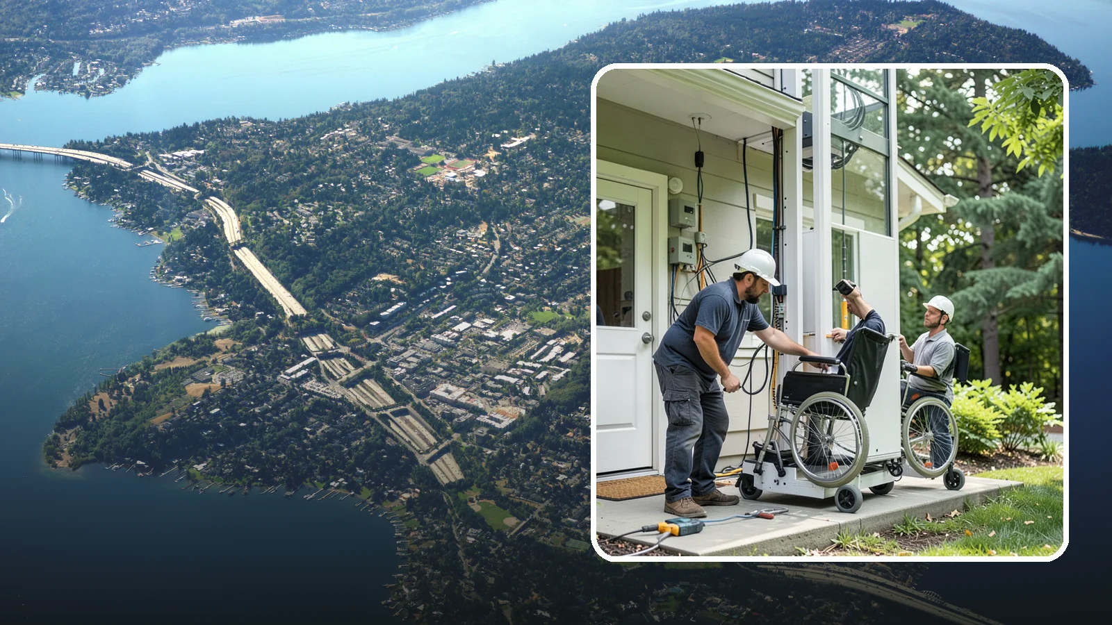 Platform Lift Installation in Mercer Island, King County, WA - We install vertical platform lifts that raise wheelchairs and walkers between levels with ease.