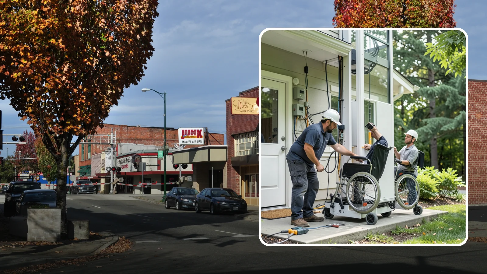 Platform Lift Installation in Puyallup, Pierce County, WA - We install vertical platform lifts that raise wheelchairs and walkers between levels with ease.