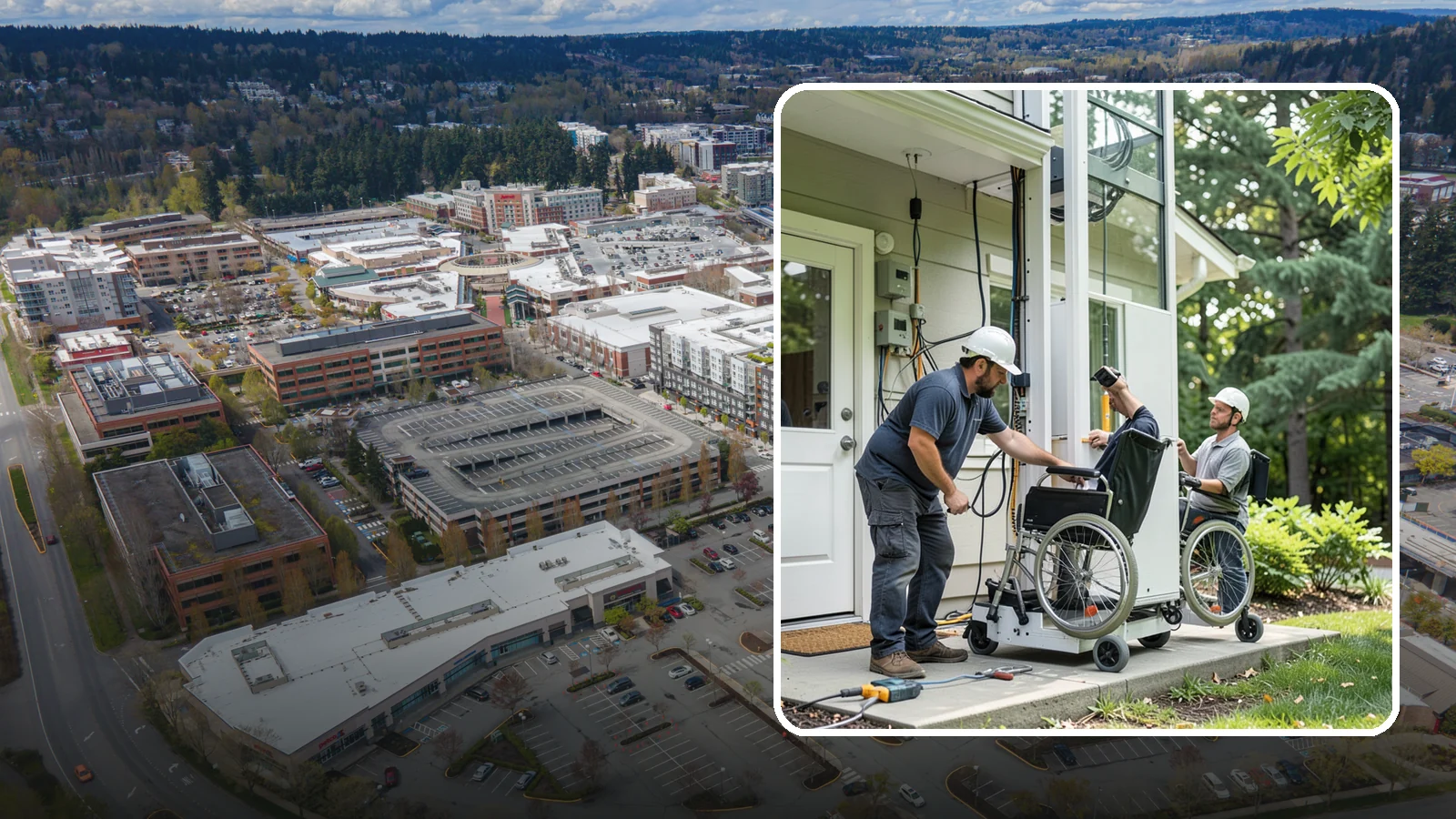 Platform Lift Installation in Redmond, King County, WA - We install vertical platform lifts that raise wheelchairs and walkers between levels with ease.