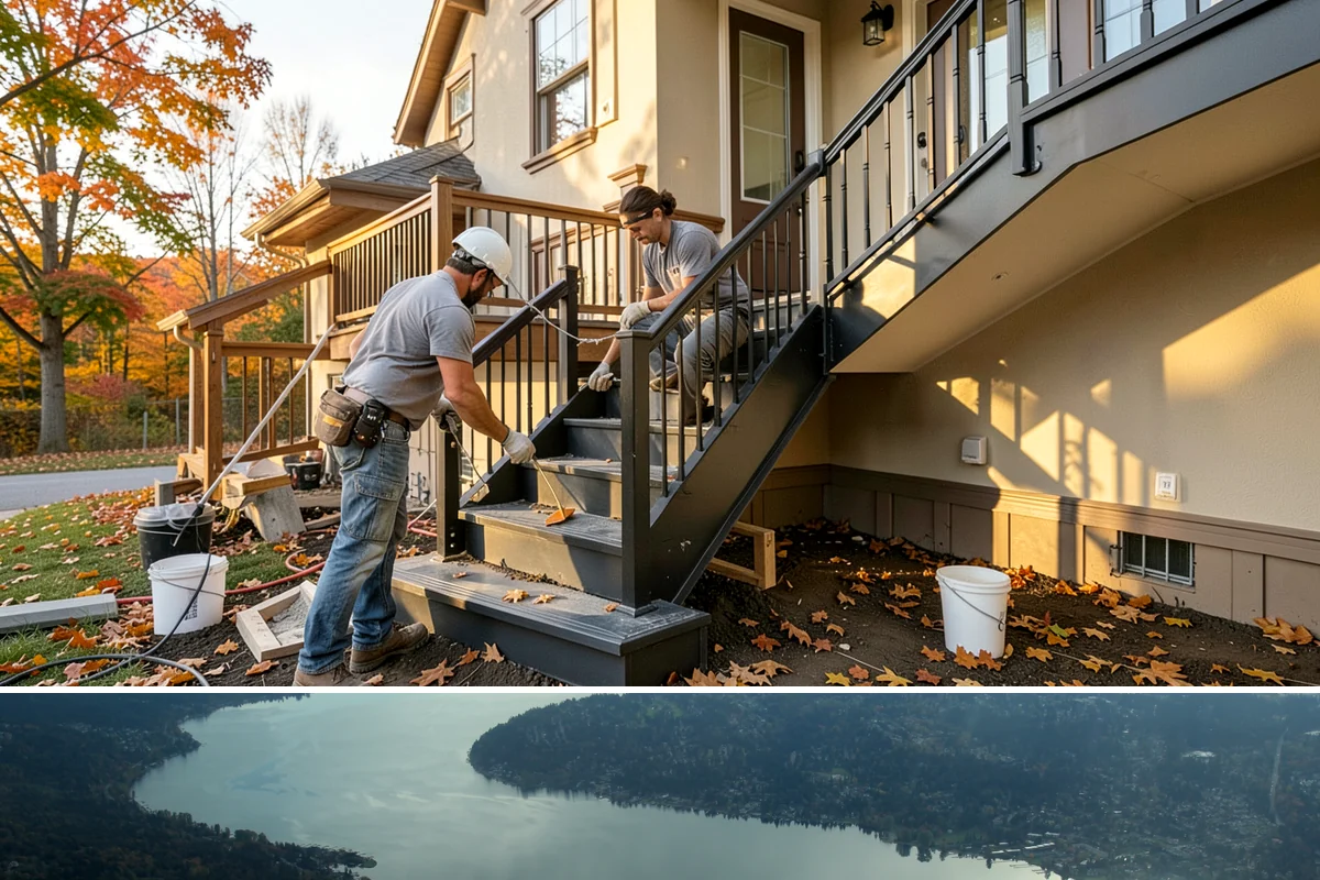 Platform Lift Installation in Sammamish, King County, WA - Outdoor platform lifts install best in drier months when concrete pads cure reliably, while indoor units fit any season.