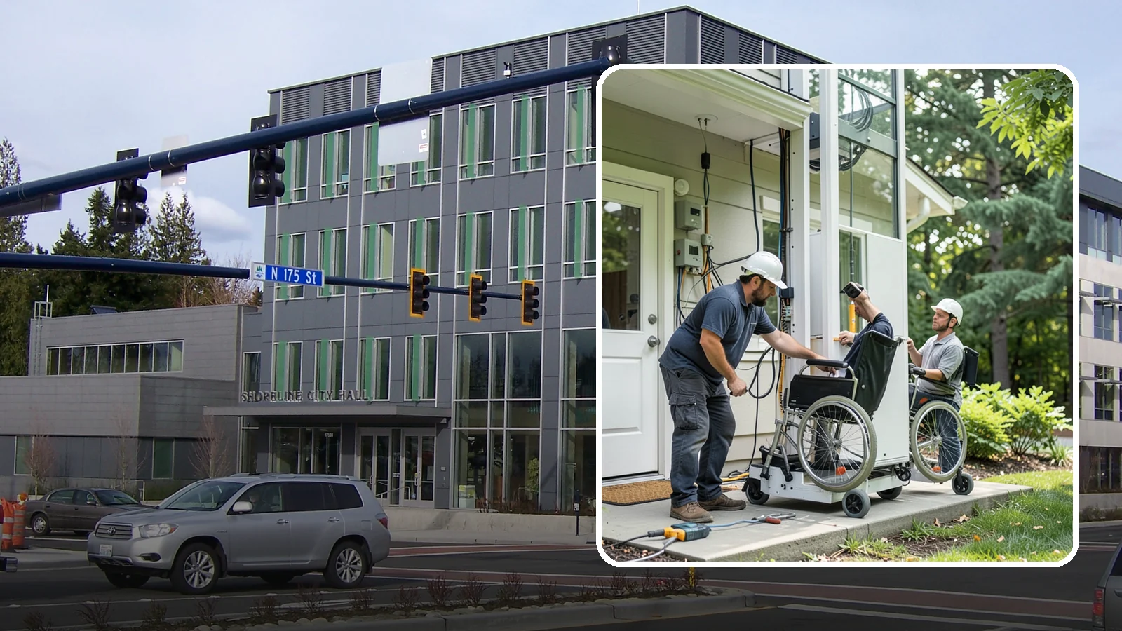 Platform Lift Installation in Shoreline, King County, WA - We install vertical platform lifts that raise wheelchairs and walkers between levels with ease.