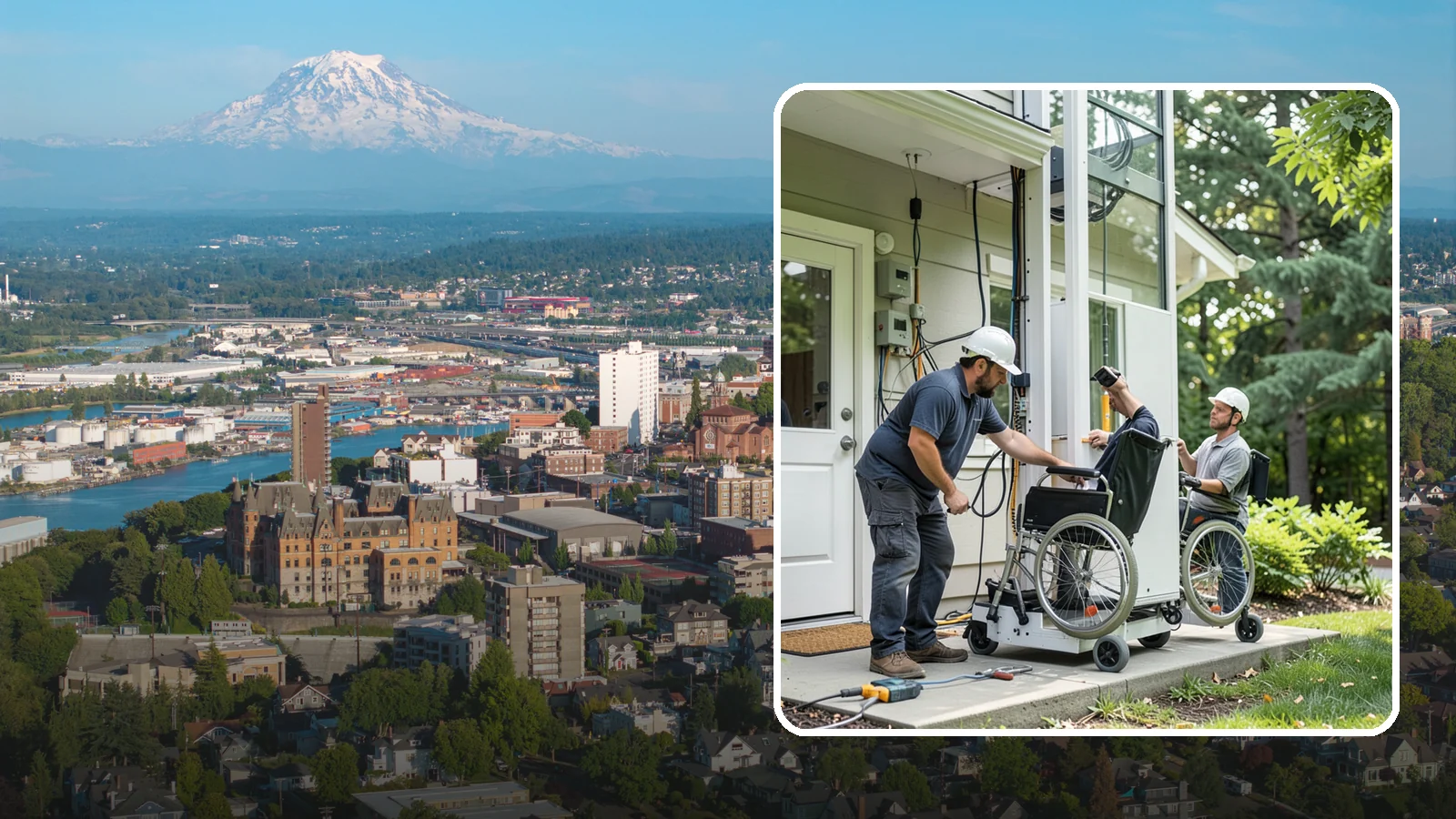 Platform Lift Installation in Tacoma, Pierce County, WA - We install vertical platform lifts that raise wheelchairs and walkers between levels with ease.