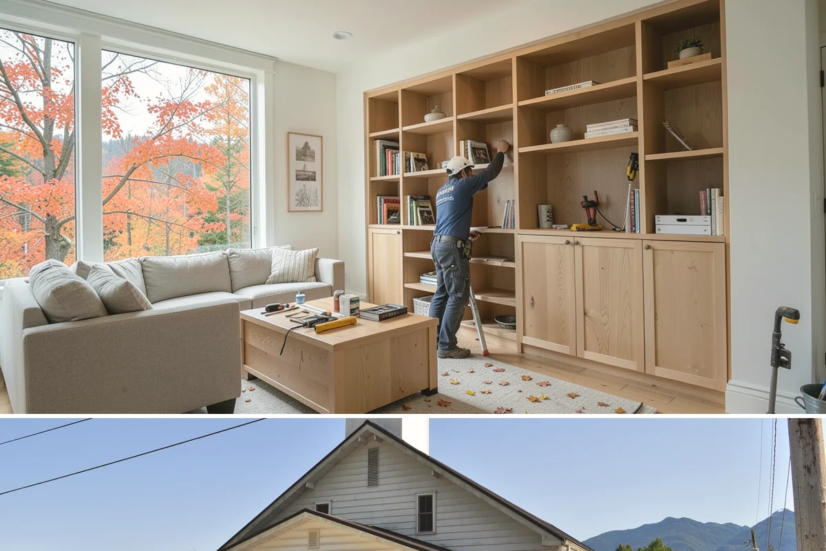 Pocket Door Installation in Concrete, Skagit County, WA - As interior work, pocket door installation can proceed in any season.