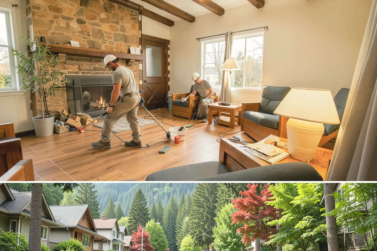Pocket Door Installation in Darrington, Snohomish County, WA - As interior work, pocket door installation can proceed in any season.