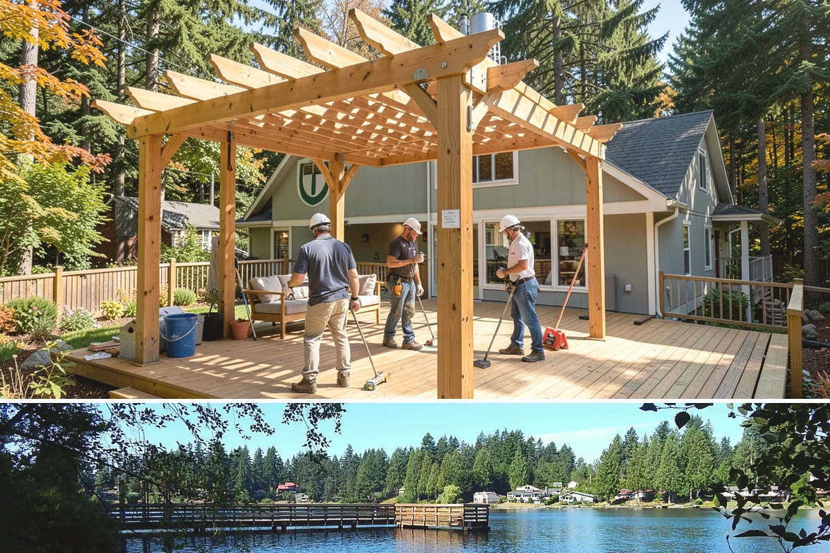 Pocket Door Installation in Federal Way, King County, WA - As interior work, pocket door installation can proceed in any season.