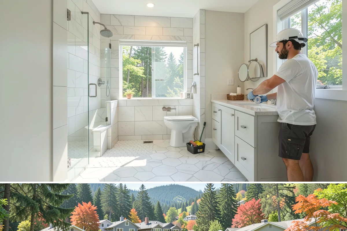 Pocket Door Installation in Fircrest, Pierce County, WA - As interior work, pocket door installation can proceed in any season.