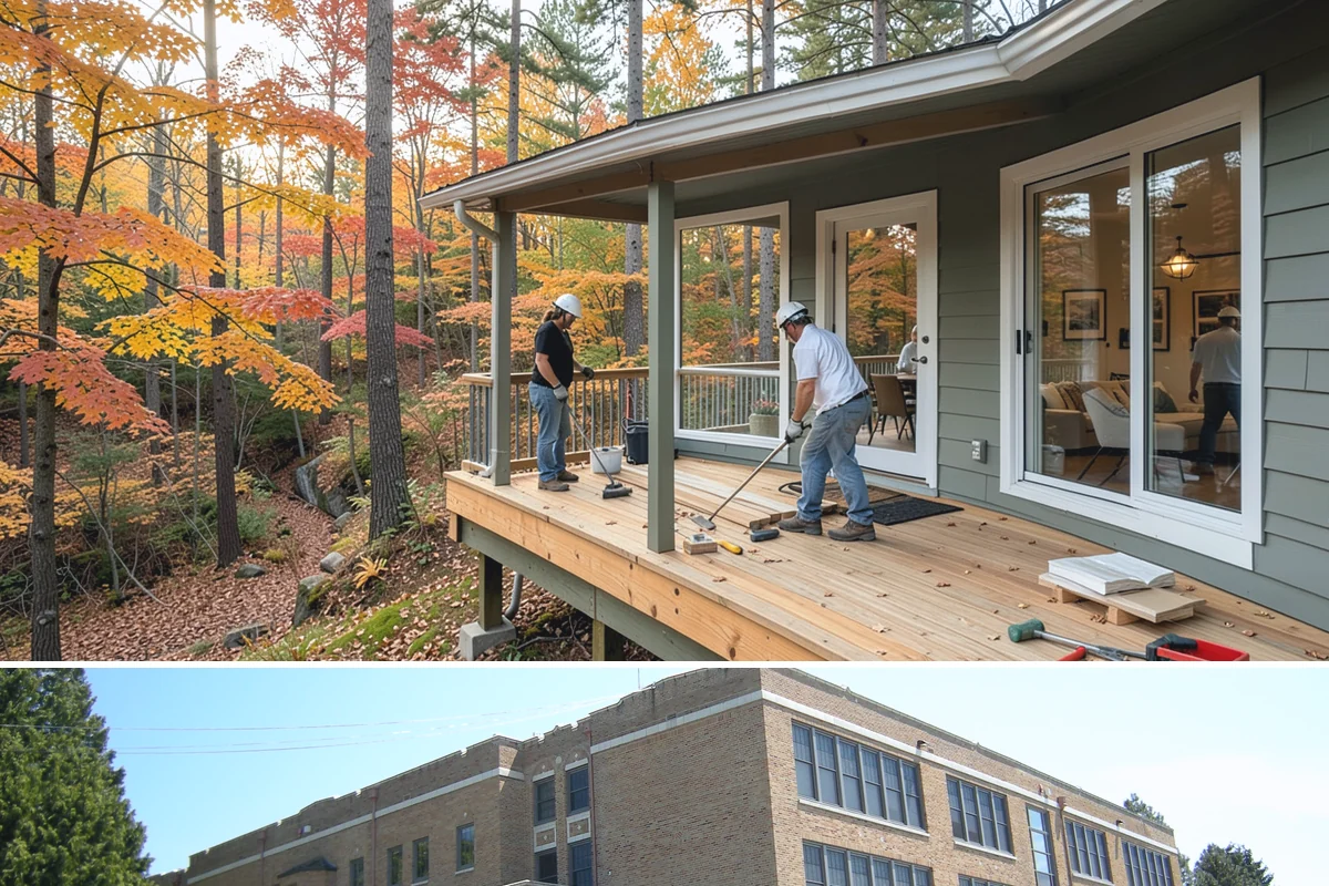 Pocket Door Installation in Maple Valley, King County, WA - As interior work, pocket door installation can proceed in any season.