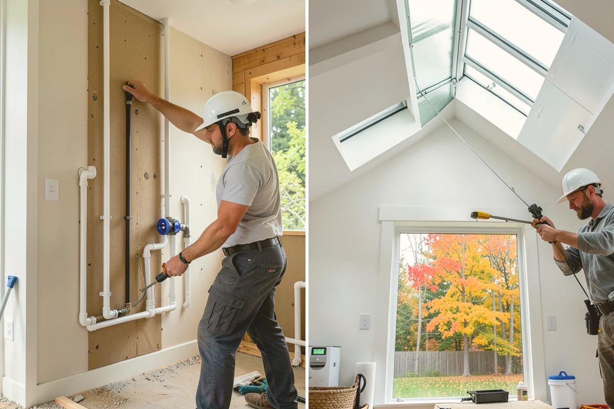 Pocket Door Installation in Mount Vernon, Skagit County, WA - Confirm the wall can house a pocket cavity and locate any wiring or plumbing