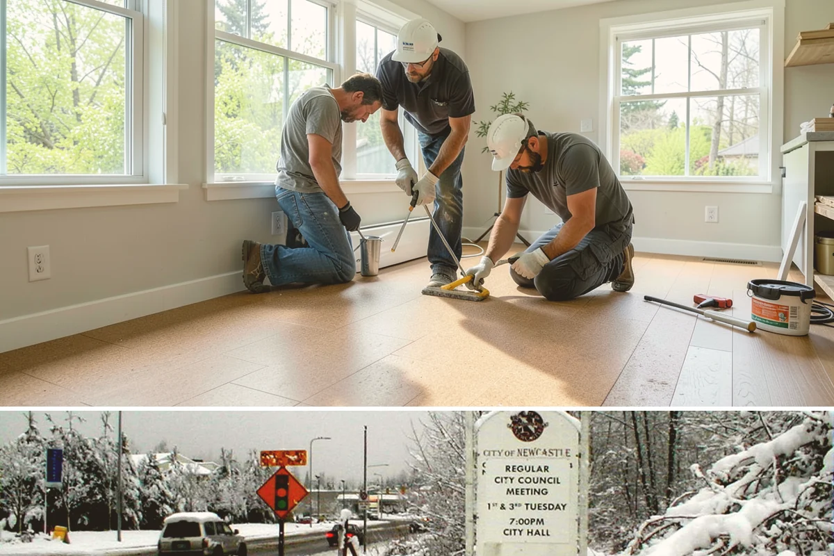 Pocket Door Installation in Newcastle, King County, WA - As interior work, pocket door installation can proceed in any season.