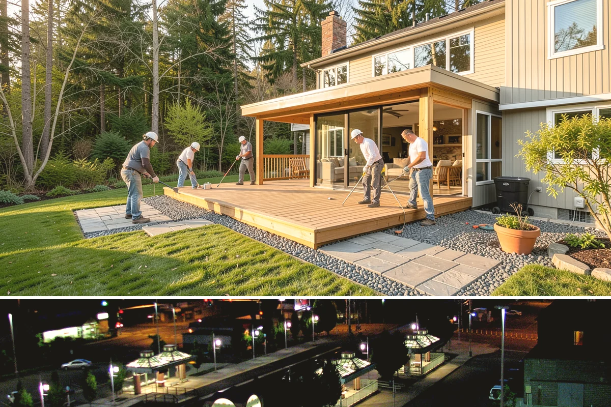 Pole Building Construction in Auburn, King County, WA - Post setting and shell work go up best in dry conditions, so summer keeps a pole-building project moving fast.