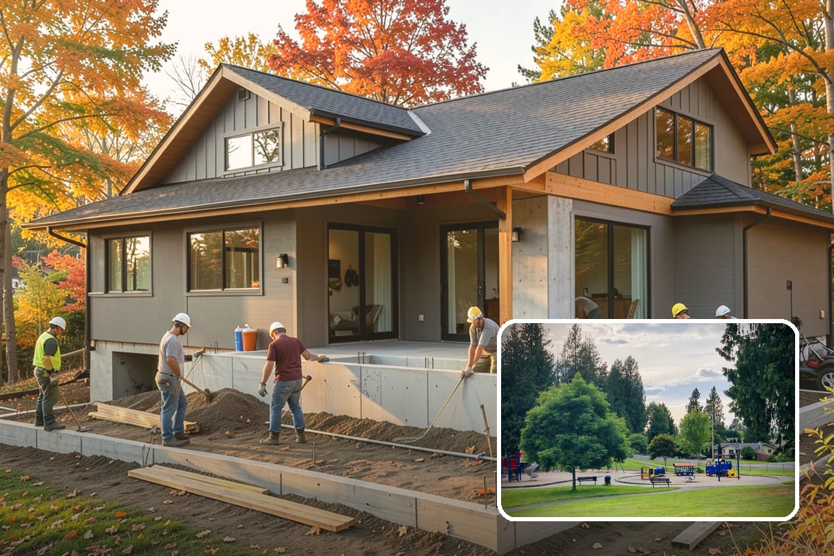 Pole Building Construction in Bonney Lake, Pierce County, WA - Lower cost than conventional framing