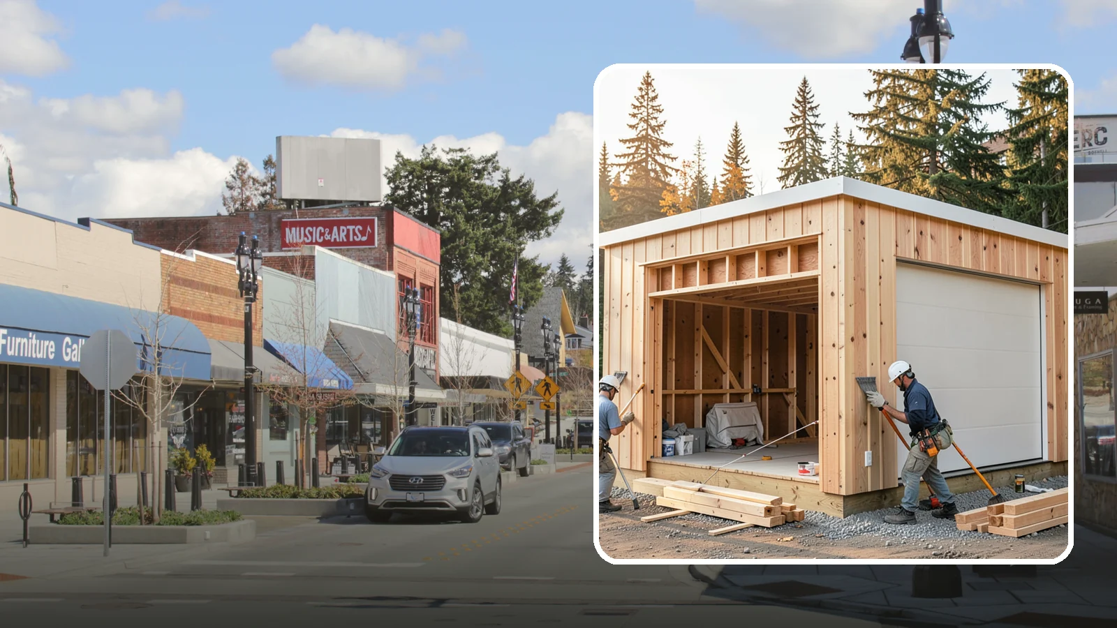 Pole Building Construction in Bothell, King County, WA - Cost-effective post-frame buildings for shops, storage, garages, or agriculture.