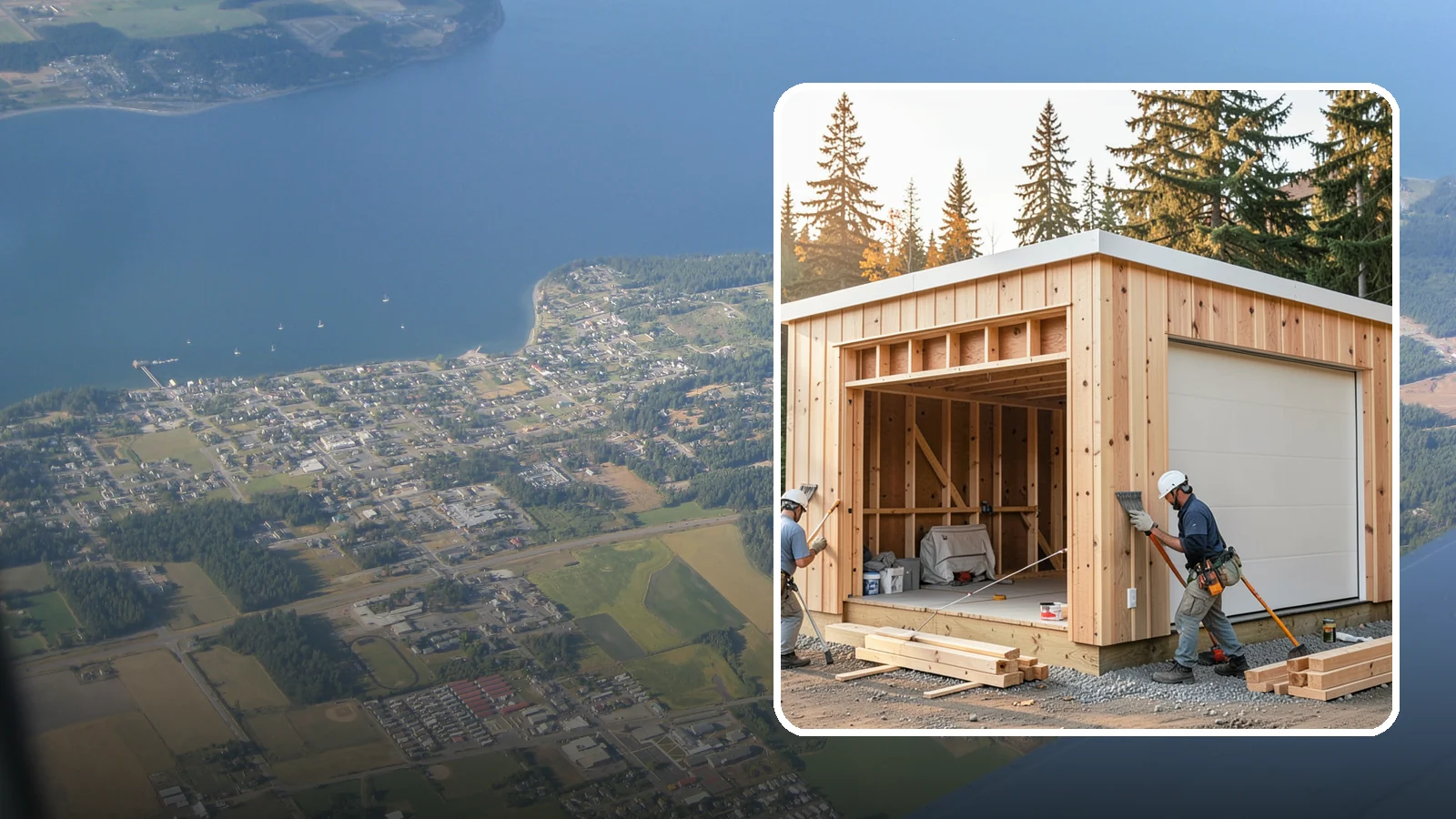 Pole Building Construction in Coupeville, Island County, WA - Cost-effective post-frame buildings for shops, storage, garages, or agriculture.